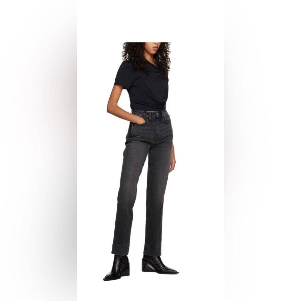 NWT Re/Done Women's Black High-Waisted 70s Cigarette Jeans size 27